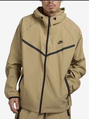 Nike Tech Woven Windrunner Full-Zip Jacket ~ Beige HM7151-297 | Men's: XL *NWT